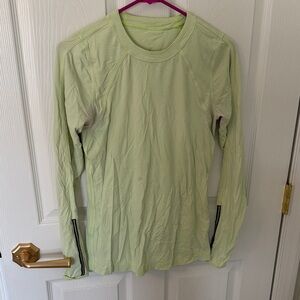 lululemon athletica Light Green Long Sleeve Tee